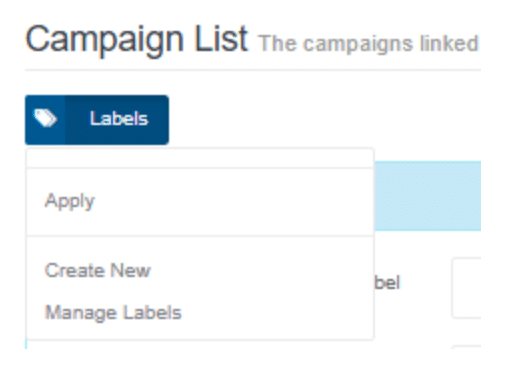 Using Labels for Your Campaigns