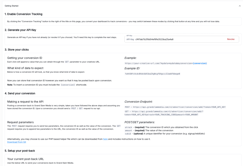 Conversion tracking walkthrough